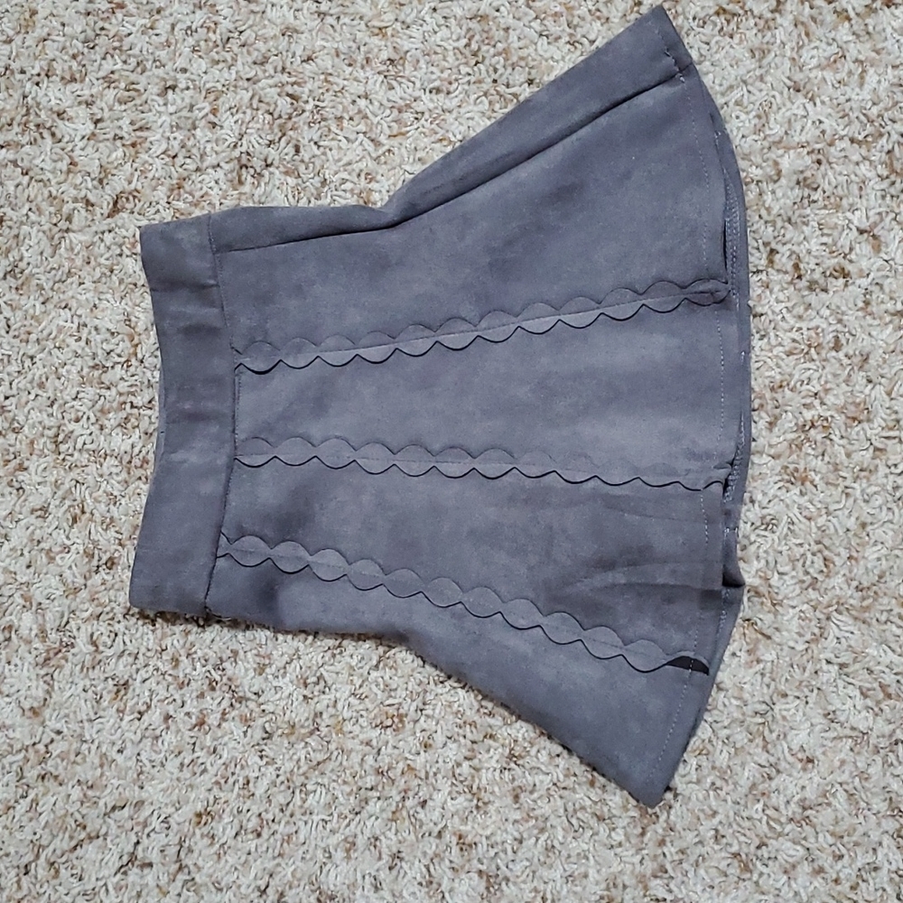 UK 4 little girls grey sued a line skirt